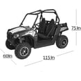 thumbnail image 5 of Indeedbuy Housse Imperméable pour UTV, Protection Robuste Noire pour 4 Roues contre la Neige, la Pluie Ou le Soleil, Système de Remorque Intégré, 5 of 5