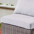 thumbnail image 4 of Ovios 9 Pieces Patio Fire Pit Set Outdoor Wicker Sectional Sofa Conversation Set with Swivel Rocking Chairs,Gray, 4 of 8