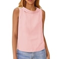 thumbnail image 2 of Tank Tops for Women Sleeveless Summer Shirts Athletic Loose Beach Workout Tops, Pink L, 2 of 4