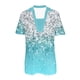 thumbnail image 2 of Tops Cortos para las Mujeres Blusas Impresas Manga Corta Turndown Collar Camiseta, Tops de Blusa para las Mujeres Casual, 2 of 4