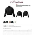 thumbnail image 7 of A2Y Women's Solid Heavy Siro Rayon Brushed Effect Bomber Jacket Charcoal L, 7 of 7