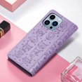 thumbnail image 3 of Funda Cartera FOXDOCK para iPhone 13 Pro , Flip PU con Relieve de Gatos y Perros, Tarjetero y Soporte, 3 of 6