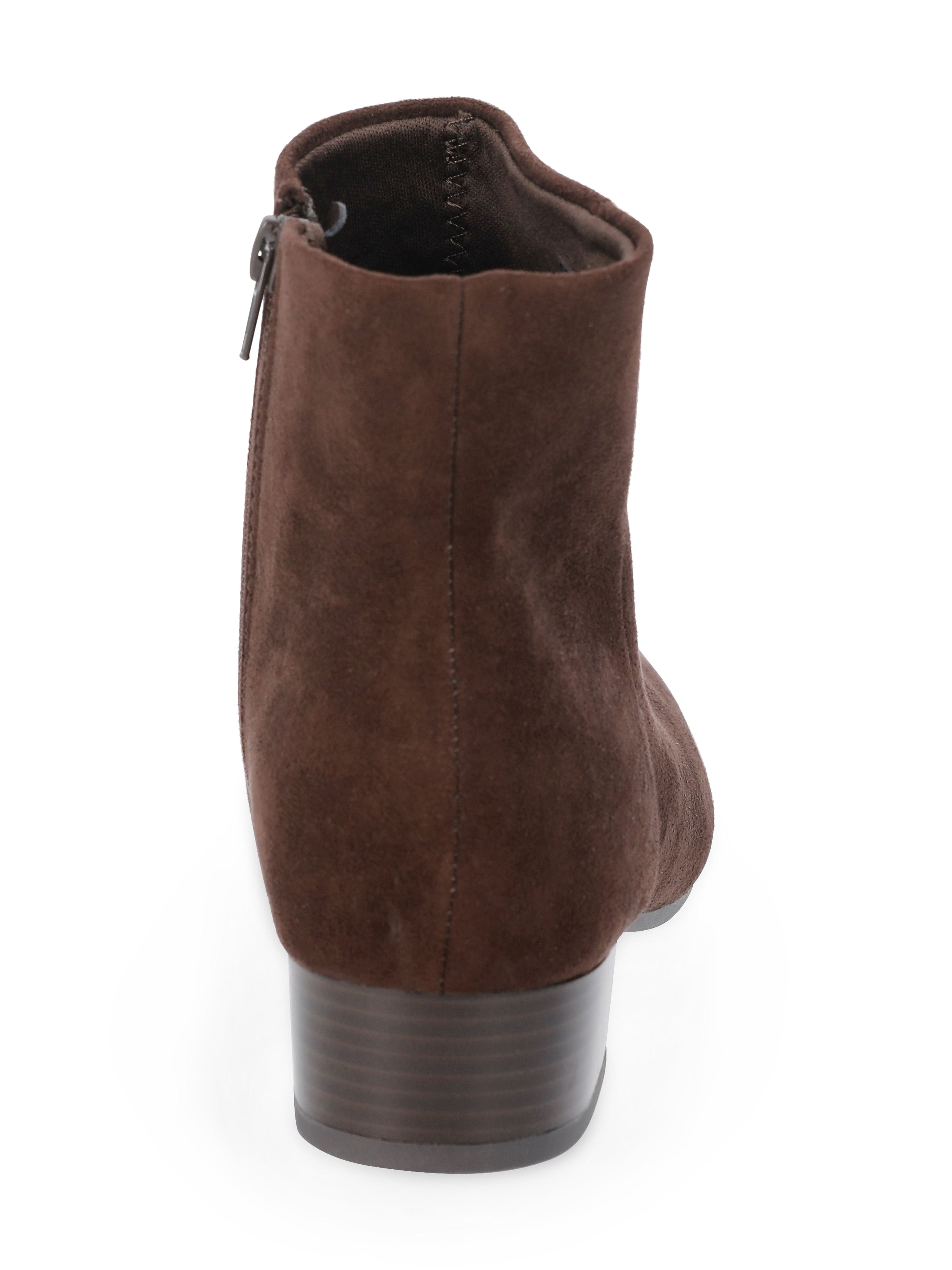 Time and Tru Women's Faux Suede Ankle Boots, Wide Width Available