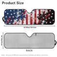 thumbnail image 5 of Uorisanigo Windshield Sun Shade American Flag Print Windshield Shade for 2007-2023 Wrangler Rubicon Sahara TJ JK JKU 2 & 4 Door Sun Visor Cover Heat Shield Windshied Sunshade Block UV Rays, 5 of 7
