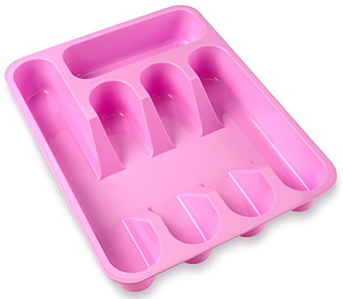 Plastic Cutlery Tray Purple Color Great For Kitchen And Pantry
