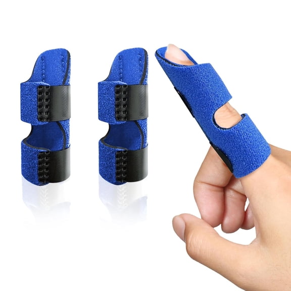 Trigger Finger Splint 2pcs for Arthritis, Injury, Broken, Finger Straightening Brace for Index, Middle, Ring Finger Pain Relief