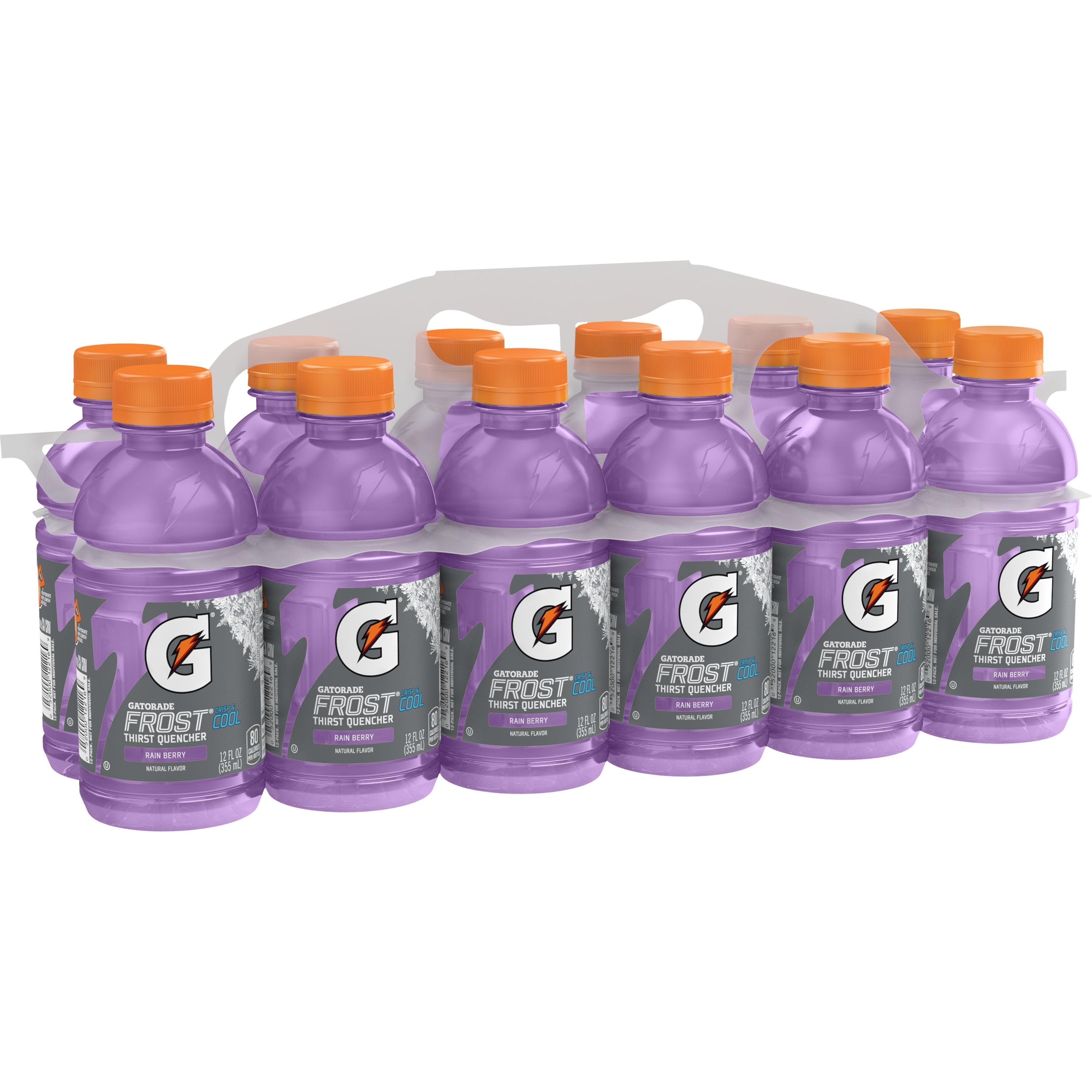 Gatorade Frost Thirst Quencher Rain Berry Sports Drink, 12 fl oz, 12 Count Bottles - image 2 of 8
