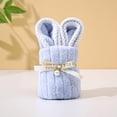 thumbnail image 3 of 1 Set Shower Favors Bunny Towels Coral Fleece Hand Towels with Bags for Bathroom Kitchen Spring Holiday Easter Wedding Birthday Baptism Souvenirs Gifts 19.6x9.8 in, 3 of 4