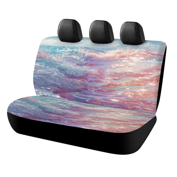 Water Splash Ripple Car Accessories Bench Seat Covers for Cars Print Car Seat Protector Cover for Rear Universal Fit