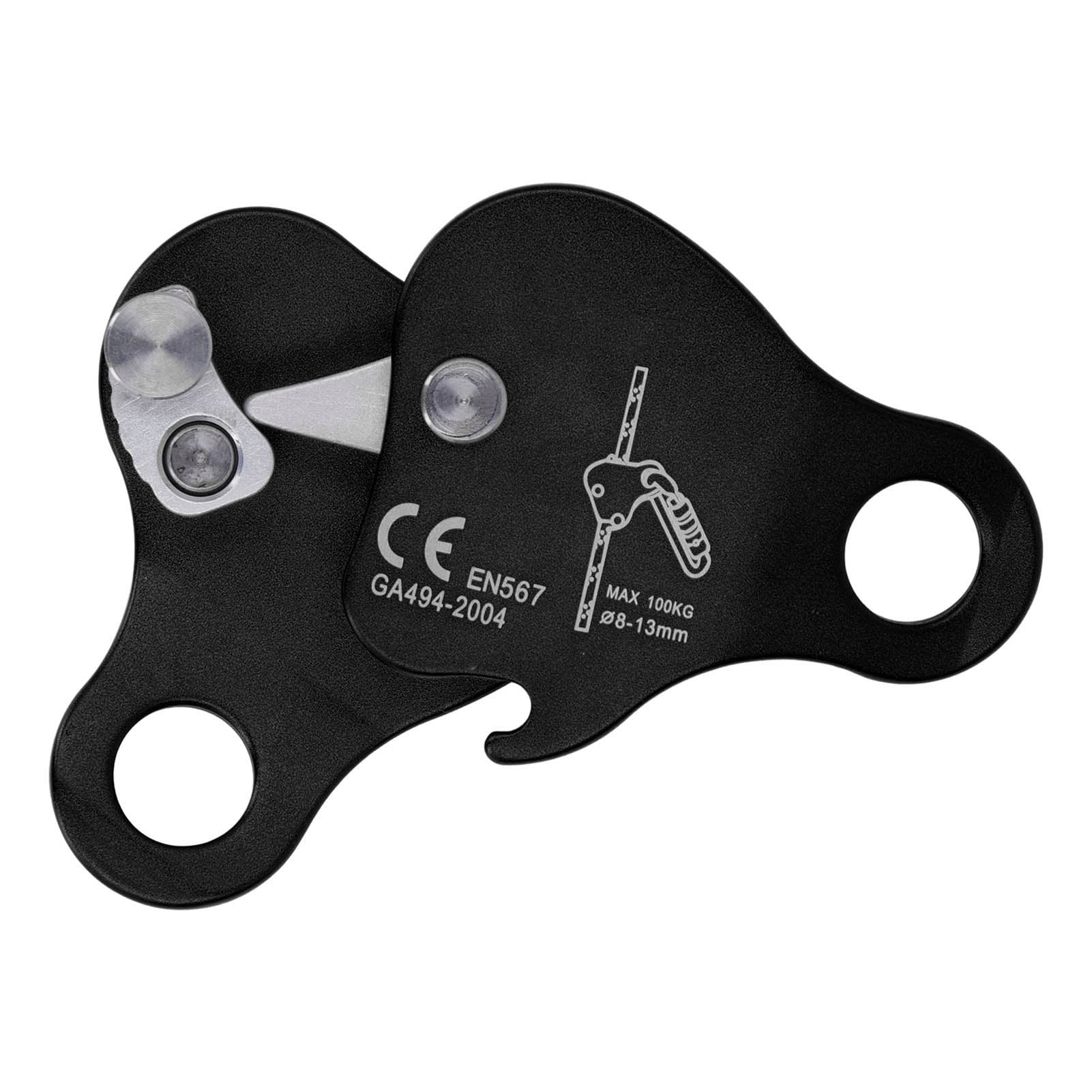 Bloqueur De Corde Autobloquant Alliage Aluminium – Ascendeur Grimpe 8-13 Mm, CE EN567, Charge Max 5 KN / 100 Kg, Pour Escalade Alpinisme Via Ferrata Rappel