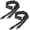 Black, variant on CVLIFE Sling with Length Adjuster Traditional Sling, Black 2 Pack