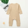 thumbnail image 4 of JYYYBF Infant Baby Boy Girl Long Sleeve Romper Newborn Solid Color One Piece Ribbed Knit Jumpsuit Long Pants Unisex Basic Homewear, 4 of 6