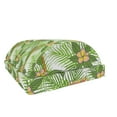 thumbnail image 1 of Spring Foot Rest, Tropical Palm Leaves with Hibiscus Flowers Aloha Flowers Jungle Foliage, Non-Slip Backing Adjustable Ergonomic Memory Foam Leg Support for Office, Fern Green and Rose, by Ambesonne, 1 of 5