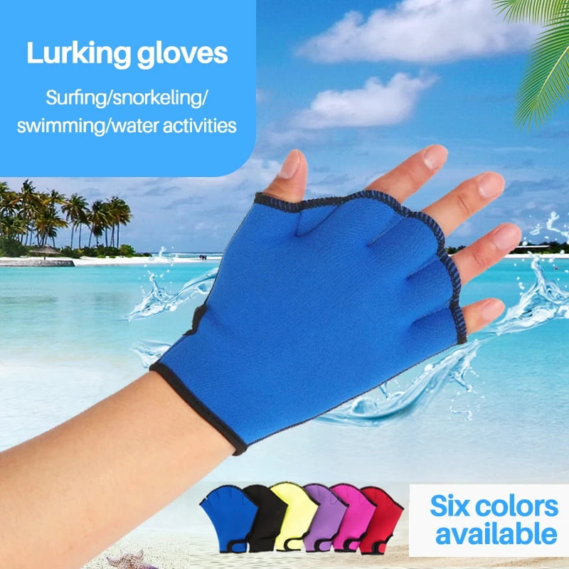 Hosaire Swim Gloves Aquatic Fitness Water Resistance Training Aqua Fit Webbed Gloves 