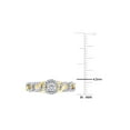 thumbnail image 3 of 1/3 Carat (Ctw G-H-I, I2-I3) Diamond Halo Link Ring in 10K Yellow Gold for Women, 3 of 6