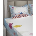 thumbnail image 2 of Ambesonne Colorful Fitted & Top Sheet Set with Shams, Circus Day Canvas Tent, Multicolor, 2 of 4