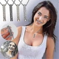 thumbnail image 4 of 2pcs Stainless Steel Mindful Breathing Necklaces for Women - Anxiety & Stress Relief, Meditation and Relaxation Accessories--Silver gold-Model code 28 Silver gold, 4 of 5