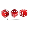 thumbnail image 1 of Perillas de control con forma de dado para guitarras de eje dividido (rojas), 1 of 5