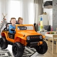 thumbnail image 4 of Yiwa 24V 2-Seater Kids Electric Ride On Truck, Powerful 4x45W Engine, Remote Control, 2WD/4WD Switch, LED Headlights, Music Player, Bluetooth, 4 of 10