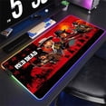 thumbnail image 4 of Alfombrilla de ratón de Anime Red Dead Redemption 2 RGB colorida para juegos, alfombrilla grande para juegos XL con luz LED, alfombrilla para ratón para ordenador, alfombrilla para escritorio para jue, 4 of 5