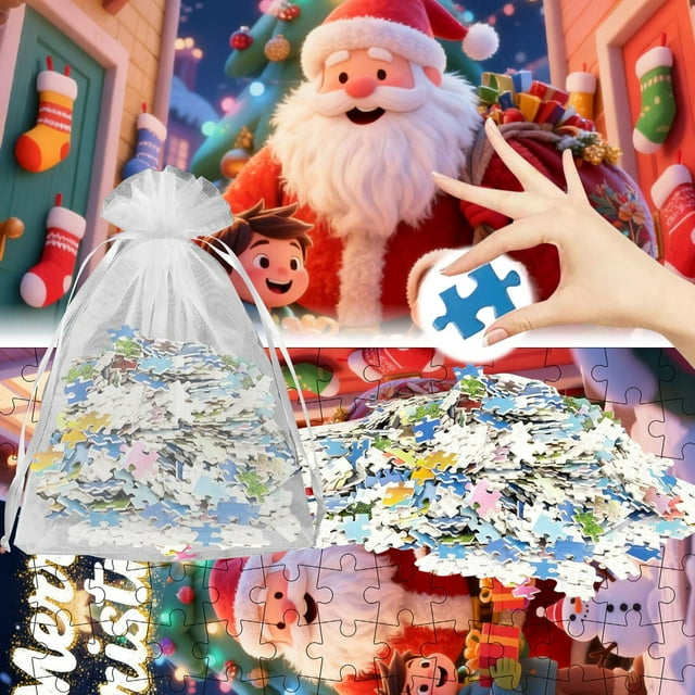 Children's Christmas Puzzles Gift Set: 130 Puzzles for Family Fun