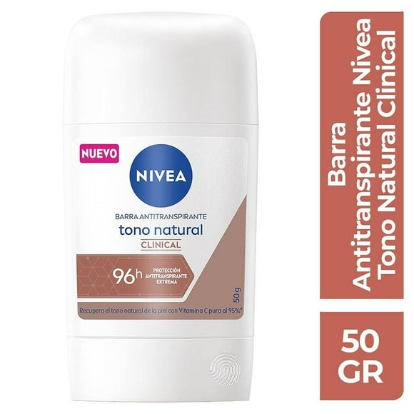 Antitranspirante NIVEA barra clinical tono natural 50 g