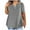 Gray, variant on TAGOLD Womens Summer Tops,Plus Size Eyelet Tops For Women V-Neck Blouse Solid Casual Loose Summer Short Sleeve Blouse