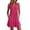 Hot Pink, variant on Summer Dresses for Women Holiday Beach Cover Up Loose Swing Tank Dress with Pockets Pink M