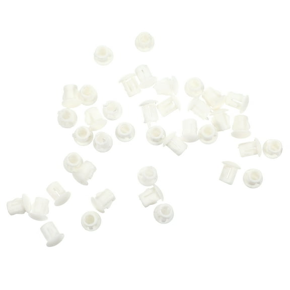 OUNONA  100 Pcs Snap in Type Hole Plugs Fastener Button Air Garage Door Window Insert White