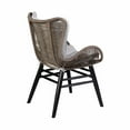 thumbnail image 4 of Fanny Outdoor Patio Dining Chair in Dark Eucalyptus Wood and Truffle Rope, 4 of 10