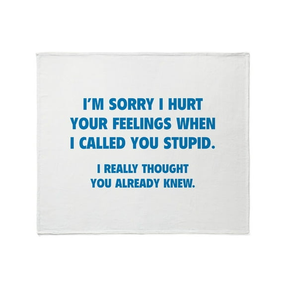 CafePress - I'm Sorry Throw Blanket - Soft Fleece Throw Blanket, 50"x60" for All Ages