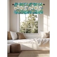 thumbnail image 3 of Kitchen Valances for Window, Spring Flowers Daisy Butterflies Light Filtering Rod Pocket Valance Curtain, Green Wood Board Short Curtains Window Topper for Bedroom Bathroom Living Room 54x18in, 3 of 9
