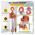 thumbnail image 3 of Lever Chain Hoist,3T / 1.5T Manual Ratcheting Lever Chain Hoist 1.5M 6M Portable Hand Block Lifting Come Along Puller Pulley Hook Mount ,Outstanding Load Capacity, 3 of 6