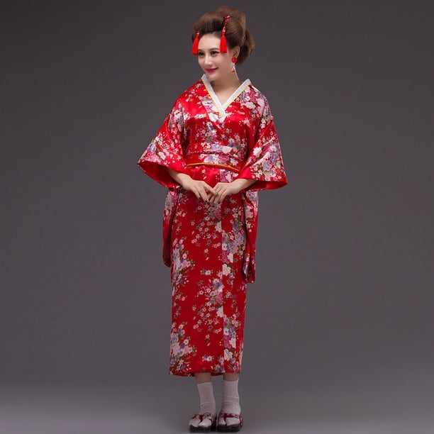 Traje antiguo estilo kimono para dama, ropa de cocina, guión, kimono de talla grande