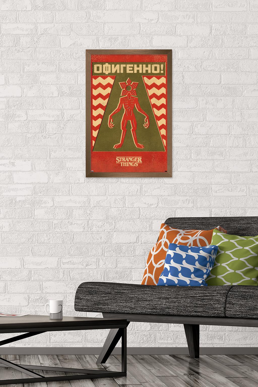 Netflix Stranger Things: Season 4 - Demogorgon Minimalist Wall Poster, 14.725" x 22.375" Framed