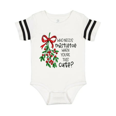

Inktastic Who Needs Mistletoe When You re This Cute Gift Baby Boy or Baby Girl Bodysuit