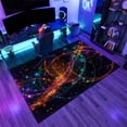 thumbnail image 3 of Vintage Abstract Area Rugs, Colorful Neon Multicolor Carpet, Washable Non Slip Low Pile Soft Rug for Living Room Bedroom Decor Mat 3ftx5ft, 3 of 8