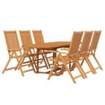 thumbnail image 3 of vidaXL 7 Piece Patio Dining Set Solid Wood Acacia, 3079639, 3 of 9