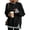 Black, variant on Womens Fashion Casual Loose Pullover Sweatshirt, Long Sleeve Crewneck Tunic Top with Striped Layered Hem, Two Piece Look