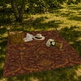 thumbnail image 7 of decorative motif Autumn Damask Floral Living Room autumn celebration, Warm Flannel Blanket for Sunroom and Reading Nook, Festive Botanical Garden Scene, Garden Lovers Thanksgiving Gift, 7 of 7