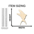 thumbnail image 2 of Unfinished Wood Swallow Shape - Craft - up to 46" DIY 10" / 1/2", 2 of 3