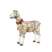 Light-Up Goat with Scarf Holiday Decoration LED Outdoor Decorations Acrylic Goat Xmas Ornaments