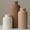 Large Coffee Mix, variant on Modern Ceramic Vase Set, Ribbed Matte Design, 3-Piece Decorative Vases for Home, Living Room, Office