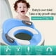 thumbnail image 2 of Asiento de entrenamiento para ir al baño, asiento de inodoro para niños con cojín suave de PU, antideslizante y protector contra salpicaduras+asas seguras, entrenador de inodoro para niños y niñas, 2 of 6
