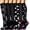 Heart, variant on Compression Socks for Women & Men Circulation(6 pairs)-Graduated Supports Socks for Running, Athletic Sports 10-Multicoloured-Small-Medium