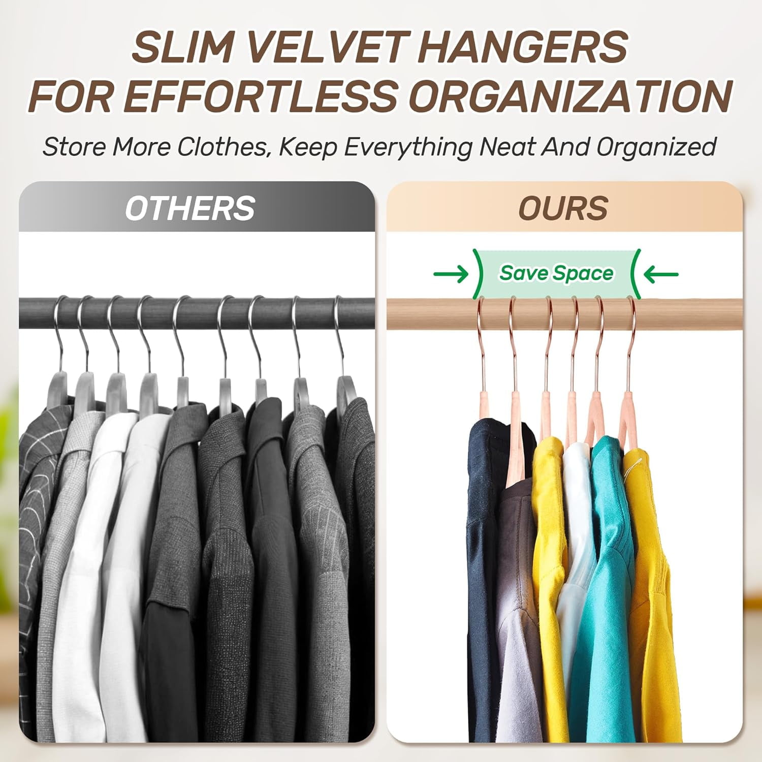 Velvet Hangers 30 Pack with Rose Gold Hooks, Non-Slip, Space Saving & Heavy Duty Slim Flocked Hangers for Clothes, Dresses, Suits, Coats & Pants(Pink)