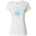 thumbnail image 3 of Inktastic Christmas Blue Ice Snowflake Women's T-Shirt, 3 of 5