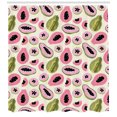 thumbnail image 2 of Ambesonne Papaya Shower Curtain, Tropical Halved Fruit Art, 69"Wx84"L, Multicolor, 2 of 2