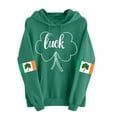thumbnail image 2 of Pounoo St Patricks Day Sweatshirt for Women Luck Irish Clover Print Long Sleeve Hoodies Lucky Leaf Clover Sweatshirts Pullover St Pattys Tops Gift, 2 of 3