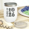 thumbnail image 2 of Class of 2026, Graduation, White 12oz Wine Tumbler, 2 of 5